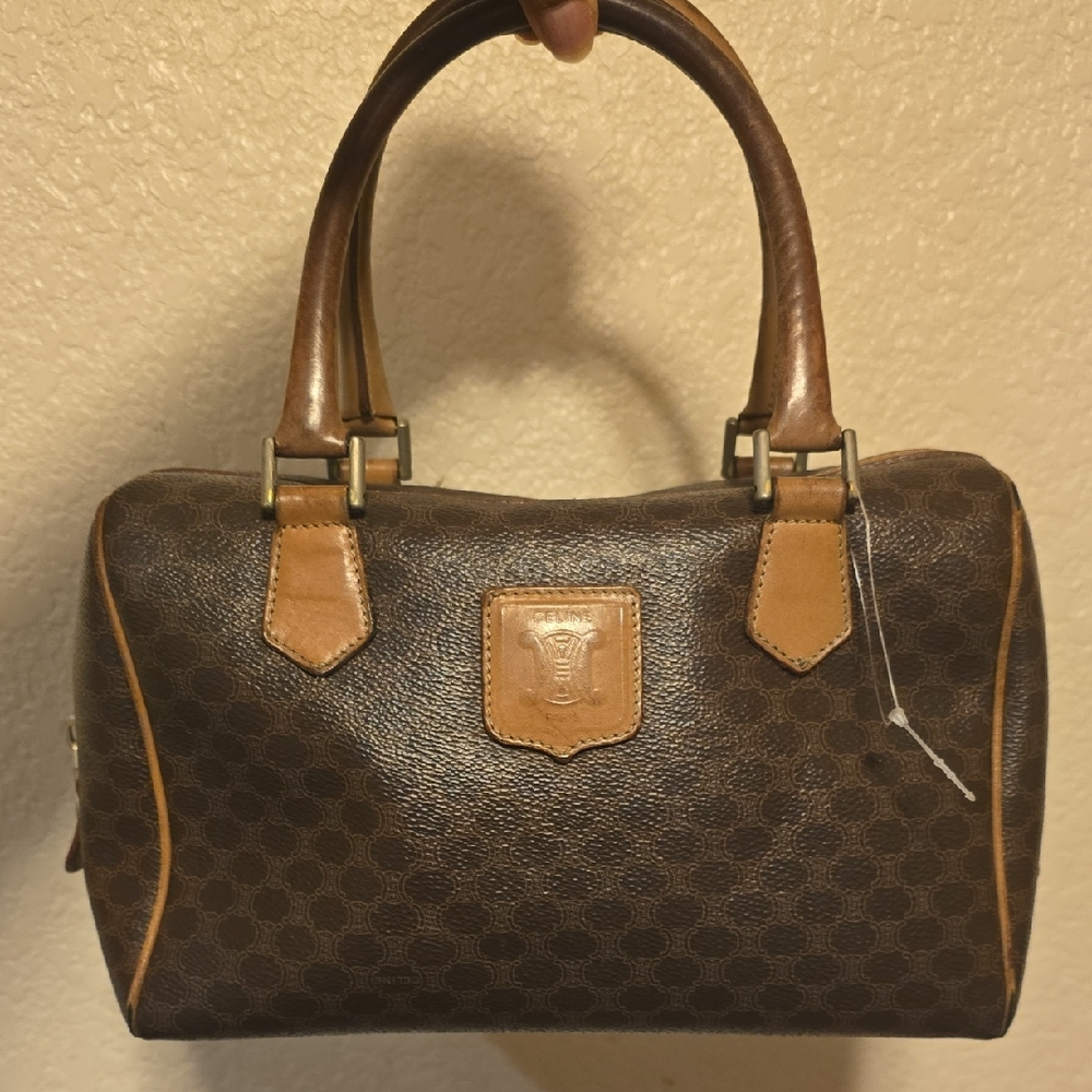 Celine Vintage Brown & Tan Satchel